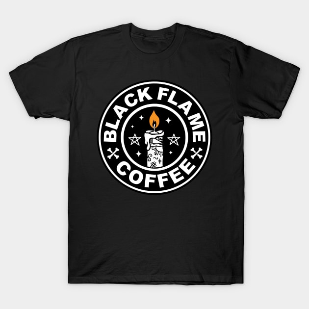 Black Flame Coffee T-Shirt by Vincent Trinidad Art